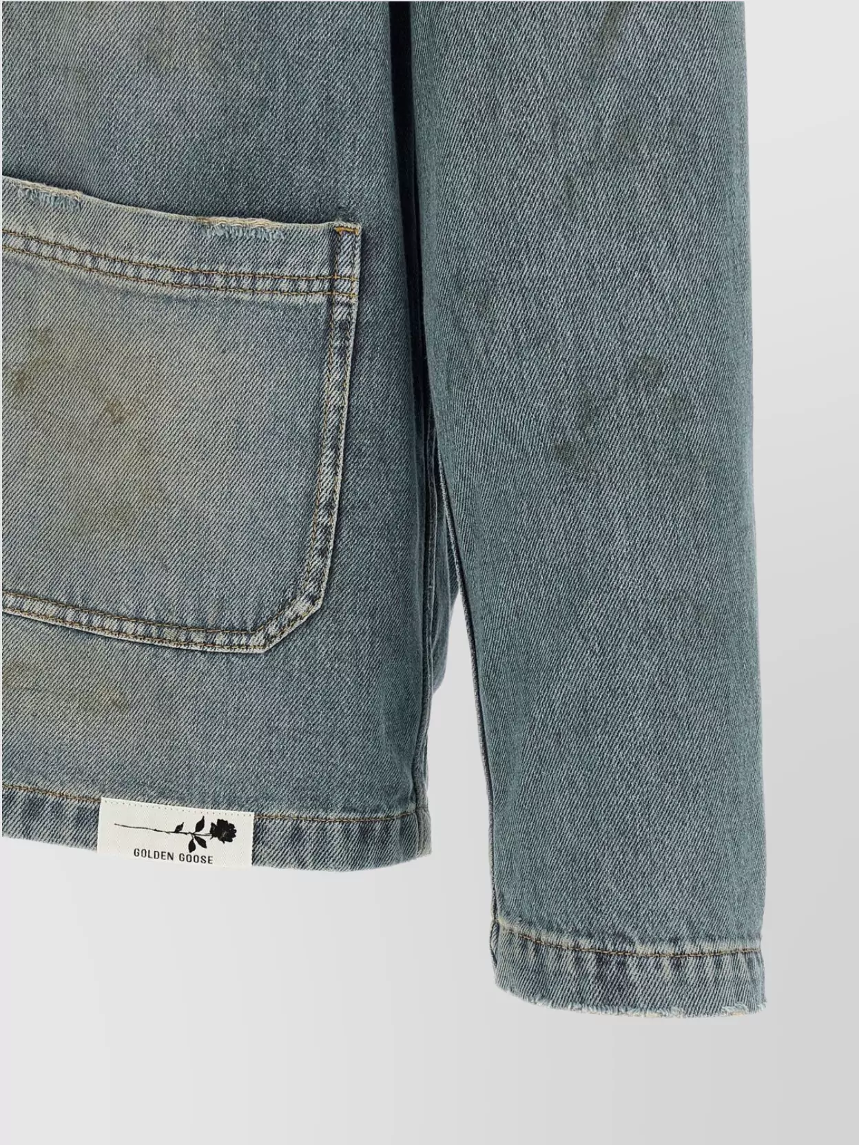 Golden Goose 'Mackenzie' Denim Jacket Featuring Faded Effect