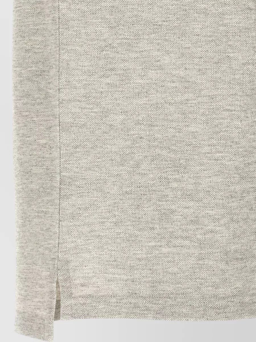 Saint Laurent Embroidered Cotton Blend Polo Shirt