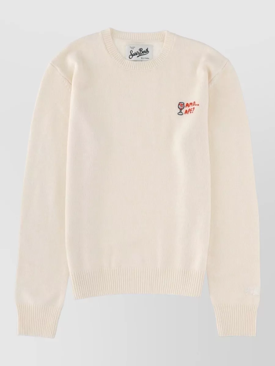 Mc2 Saint Barth Cashmere blend embroidered sweatshirt
