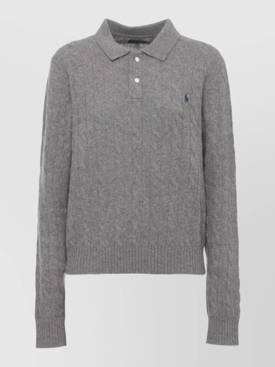 Ralph Lauren Cashmere wool long-sleeve crewneck sweater