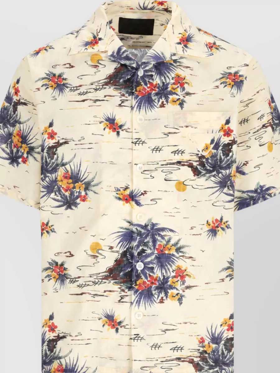 Prada Floral print beach shirt