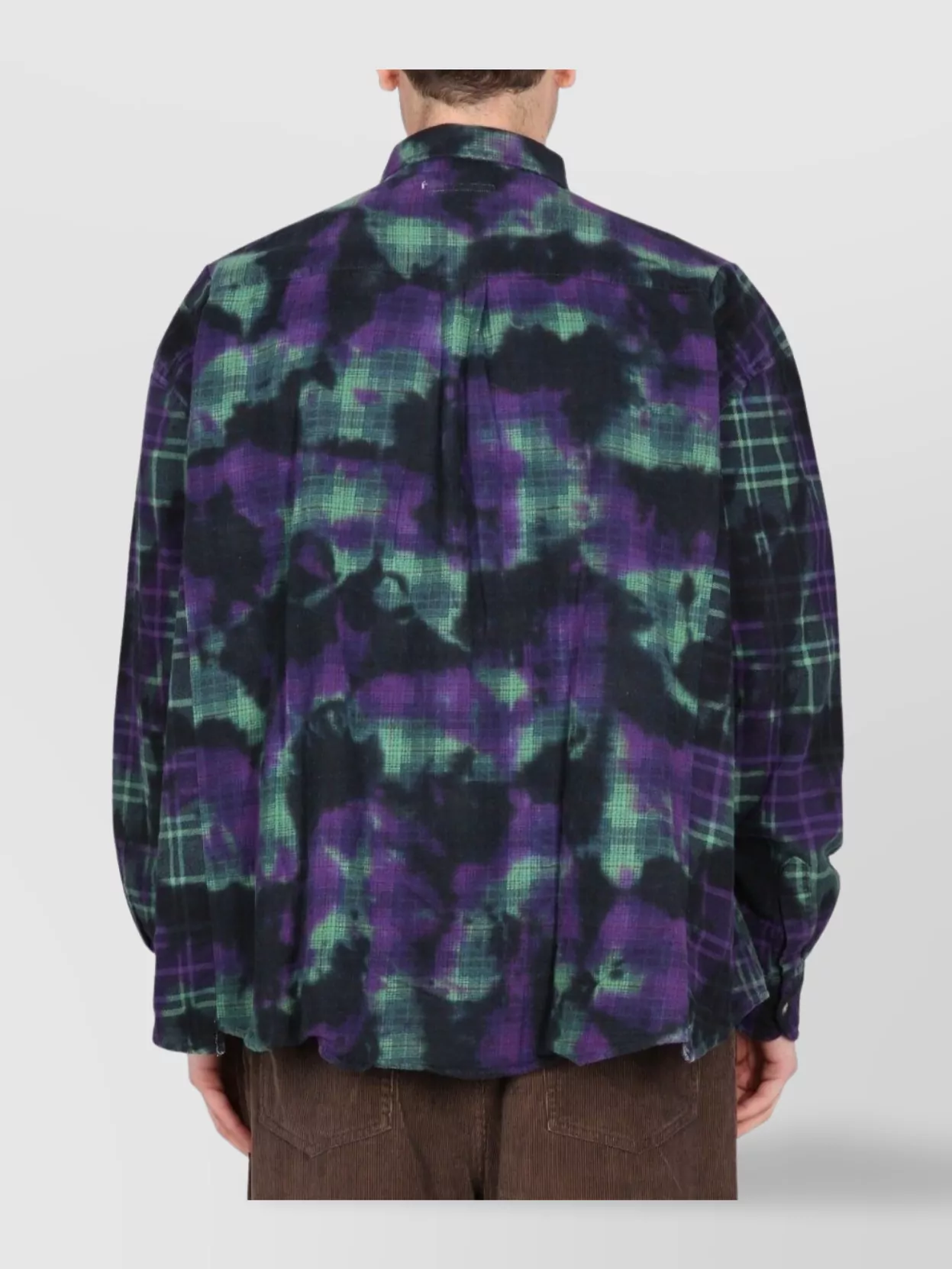 Shop Needles Asymmetrical Pleated Tie-dye Shirt