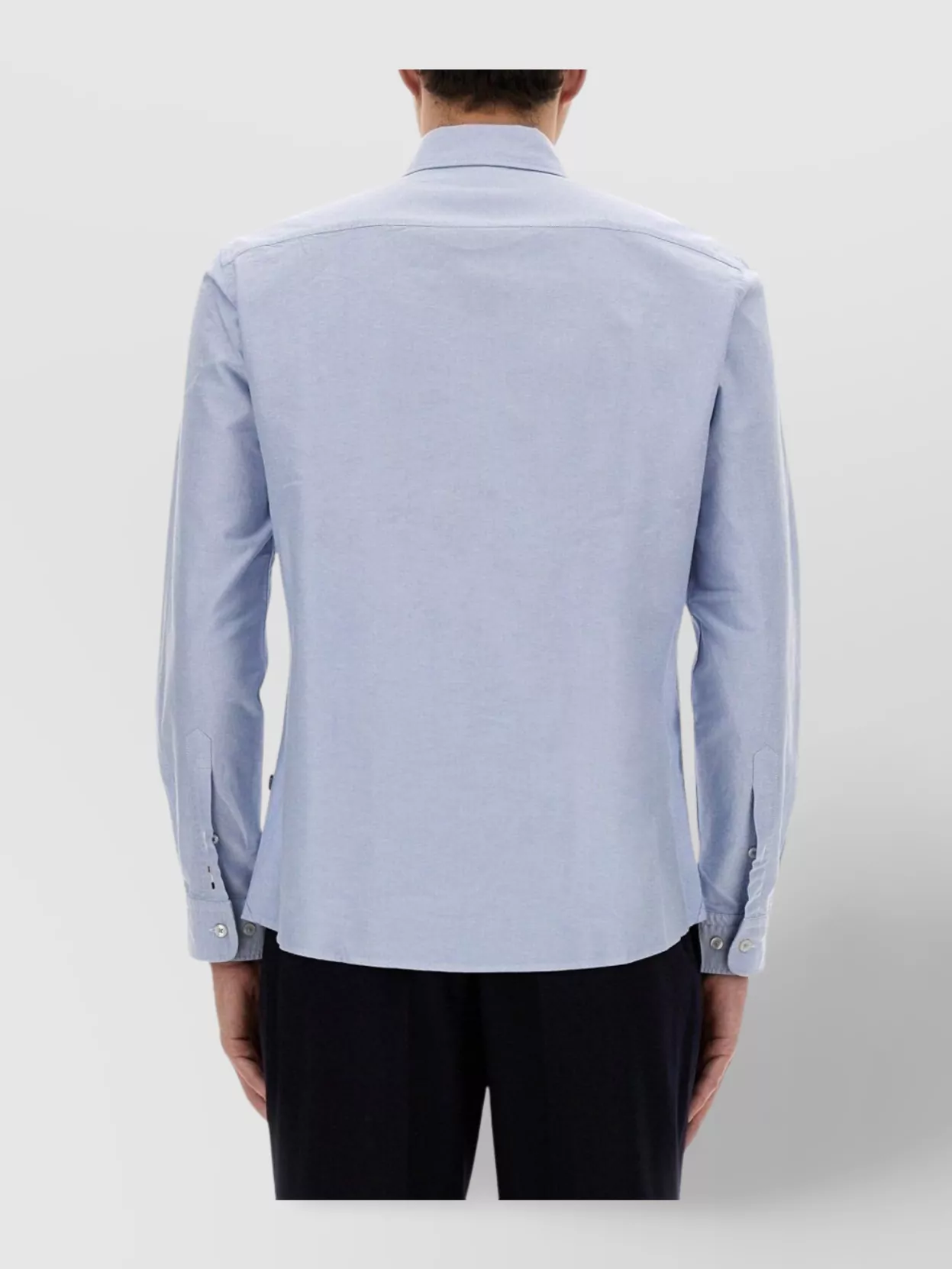 Boss Tailored Cotton Shirt With Button-Down Collar