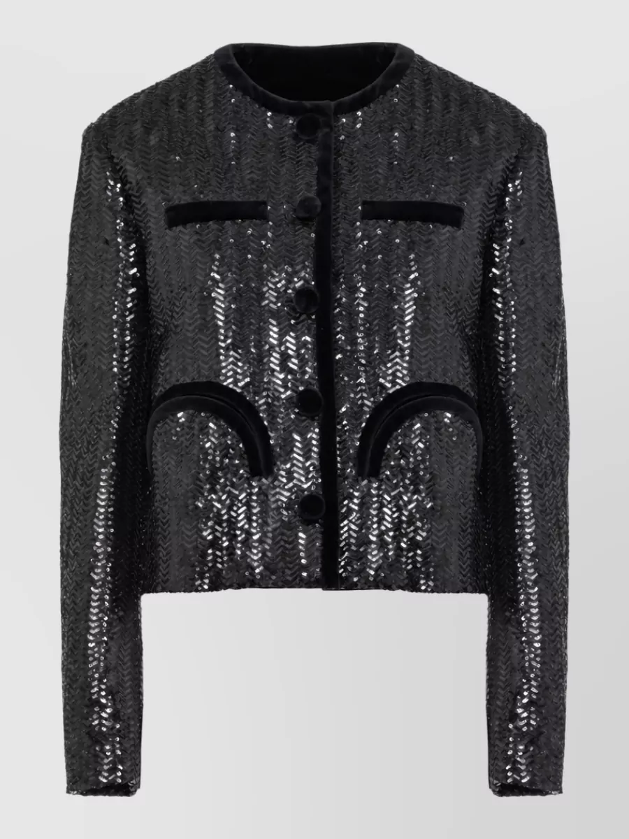 Blazé Milano Sequin single-breasted blazer