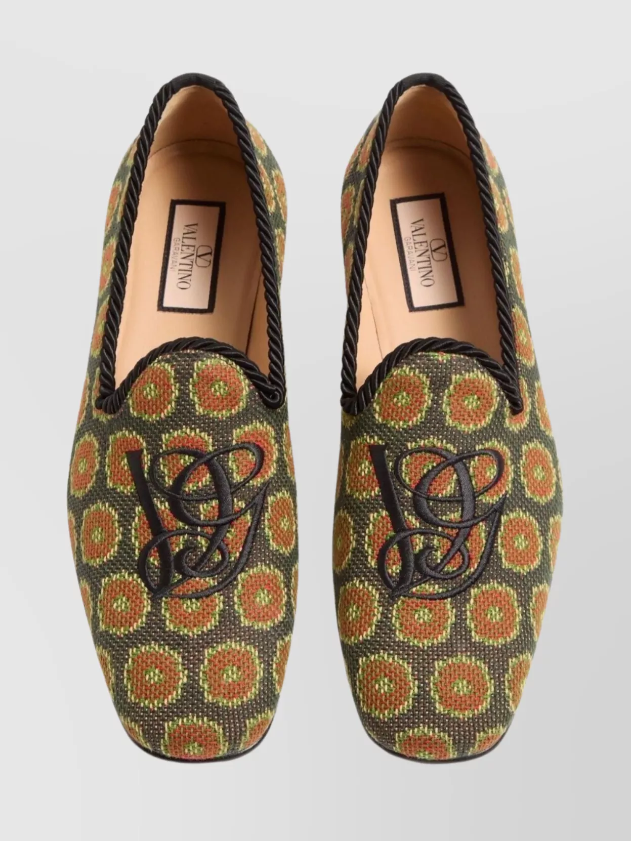 Valentino Garavani Braided And Embroidered Floral Loafers