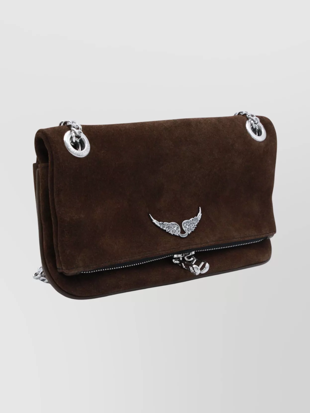 Zadig & Voltaire Chain Strap Suede Shoulder Bag