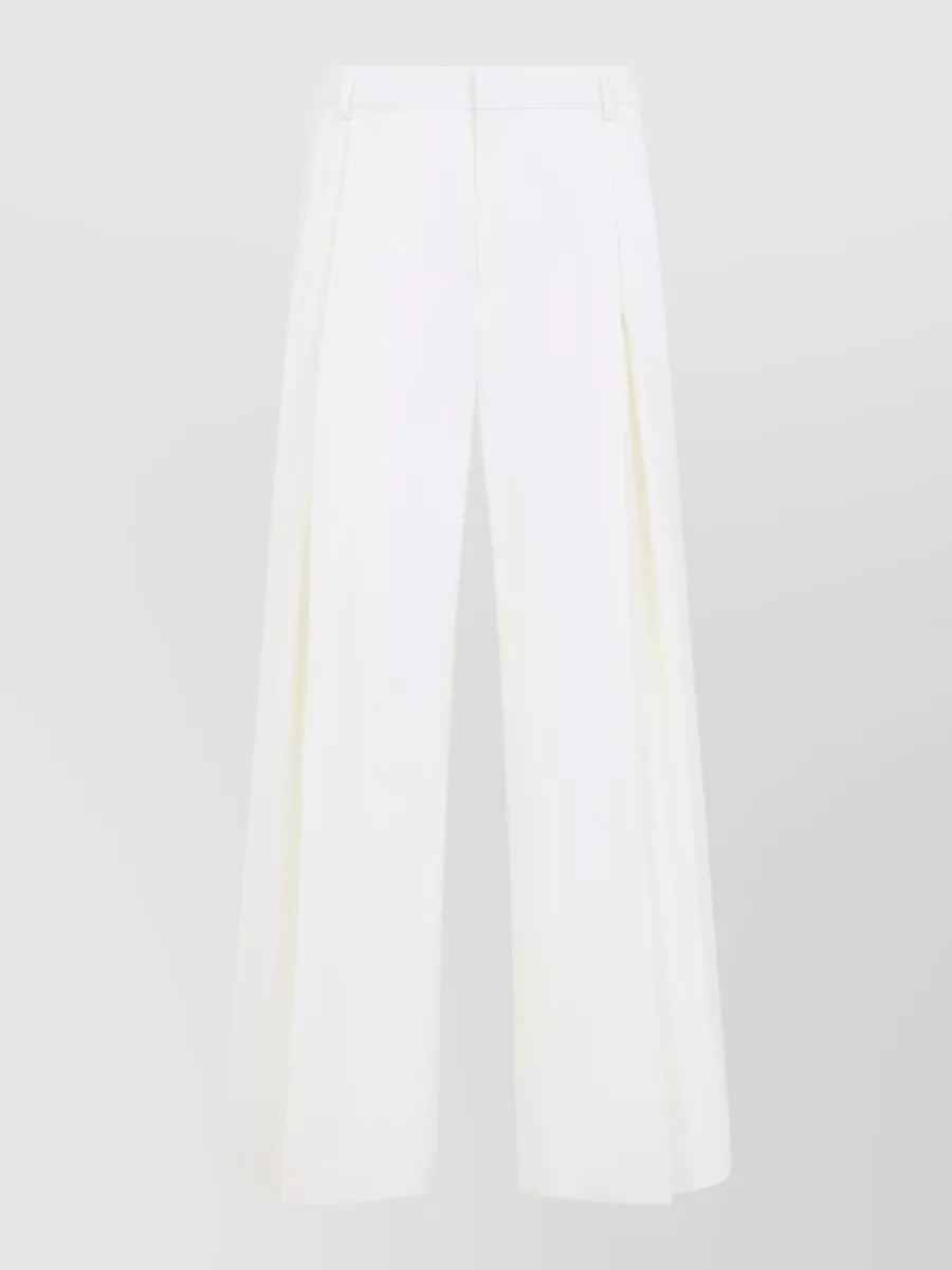 Casablanca Wool Pleated Wide-Leg Trousers
