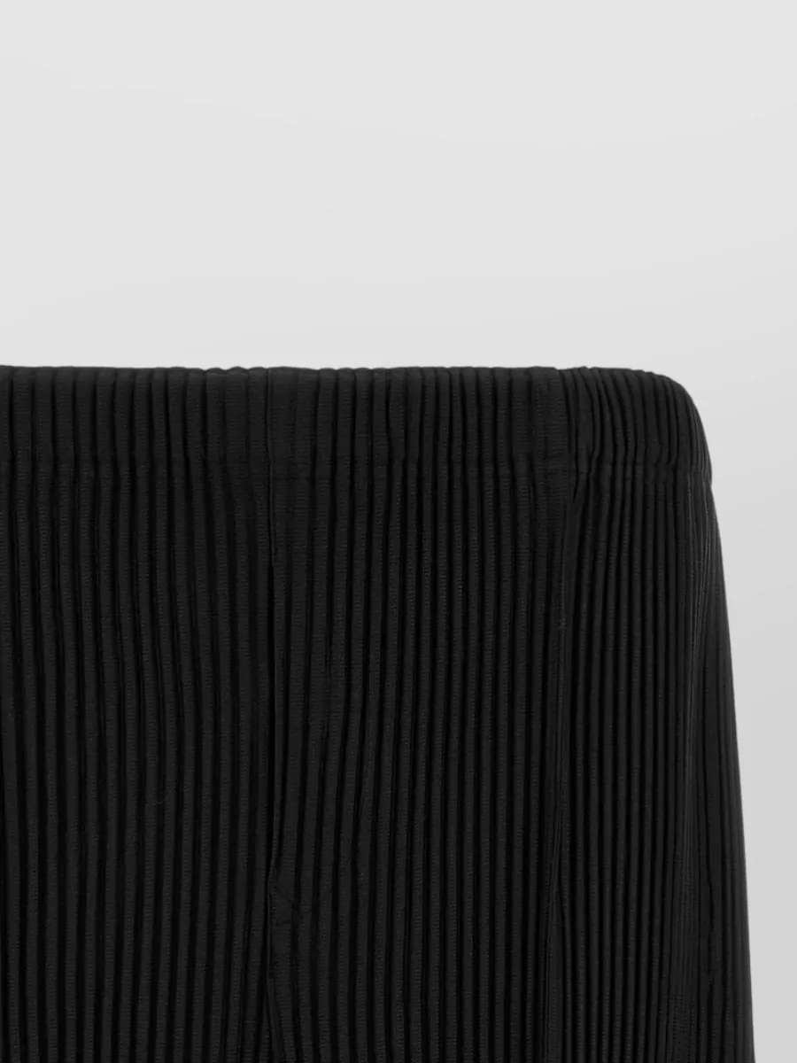 Homme Plisse Issey Miyake Pleated Knee-Length Bermuda Shorts