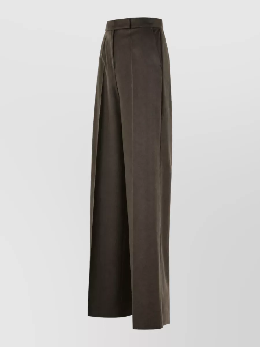 Max Mara Camel Hair Wide-Leg Trousers