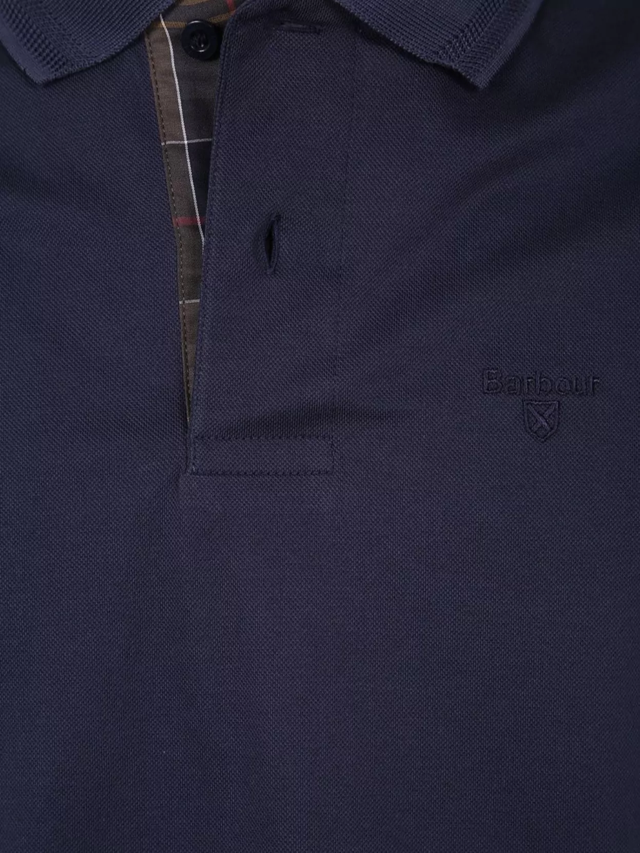 Barbour Checkered Collar Polo Shirt With Short Sleeves