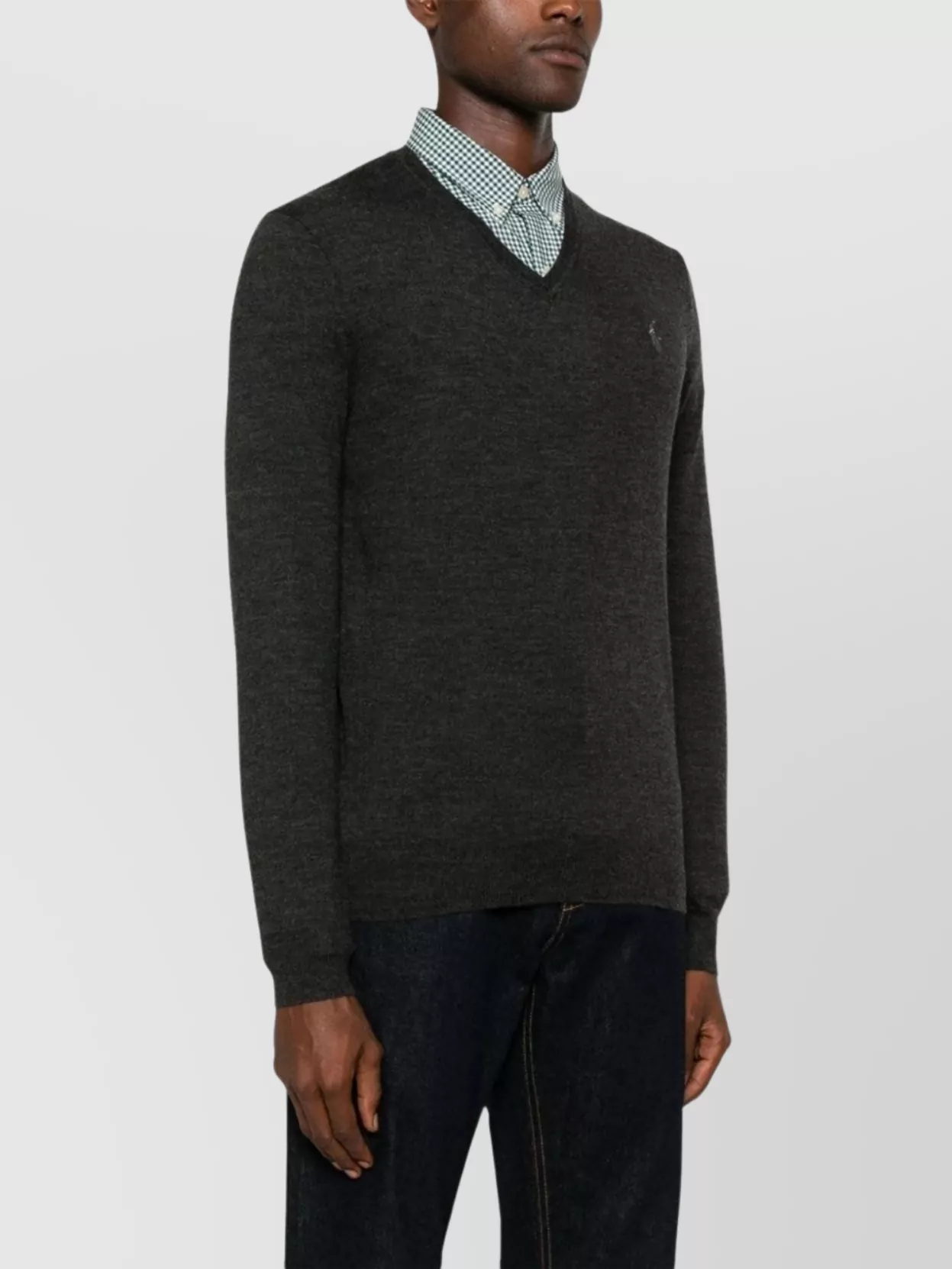 Ralph Lauren Brushed Fine Knit V-Neck Sweater