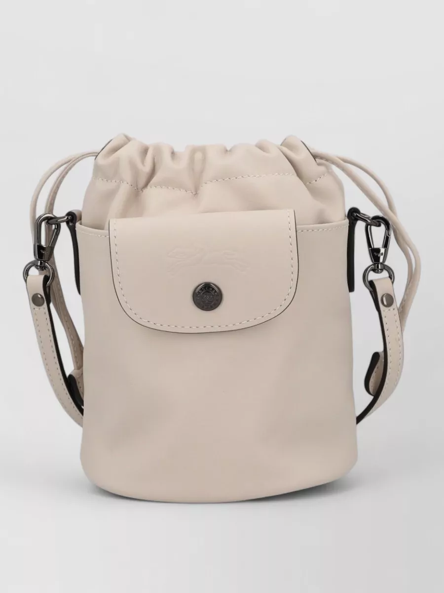 Longchamp leather le pliage xtra small bucket bag