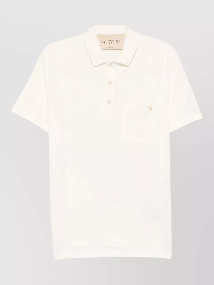 Valentino cotton piqué short-sleeve polo shirt