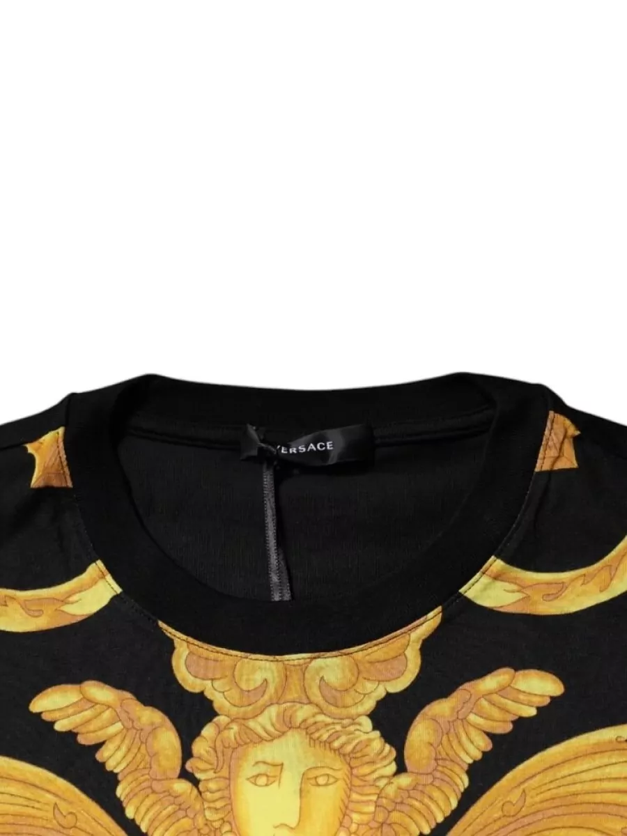 Versace Cotton Logo-Print Crew-Neck T-Shirt