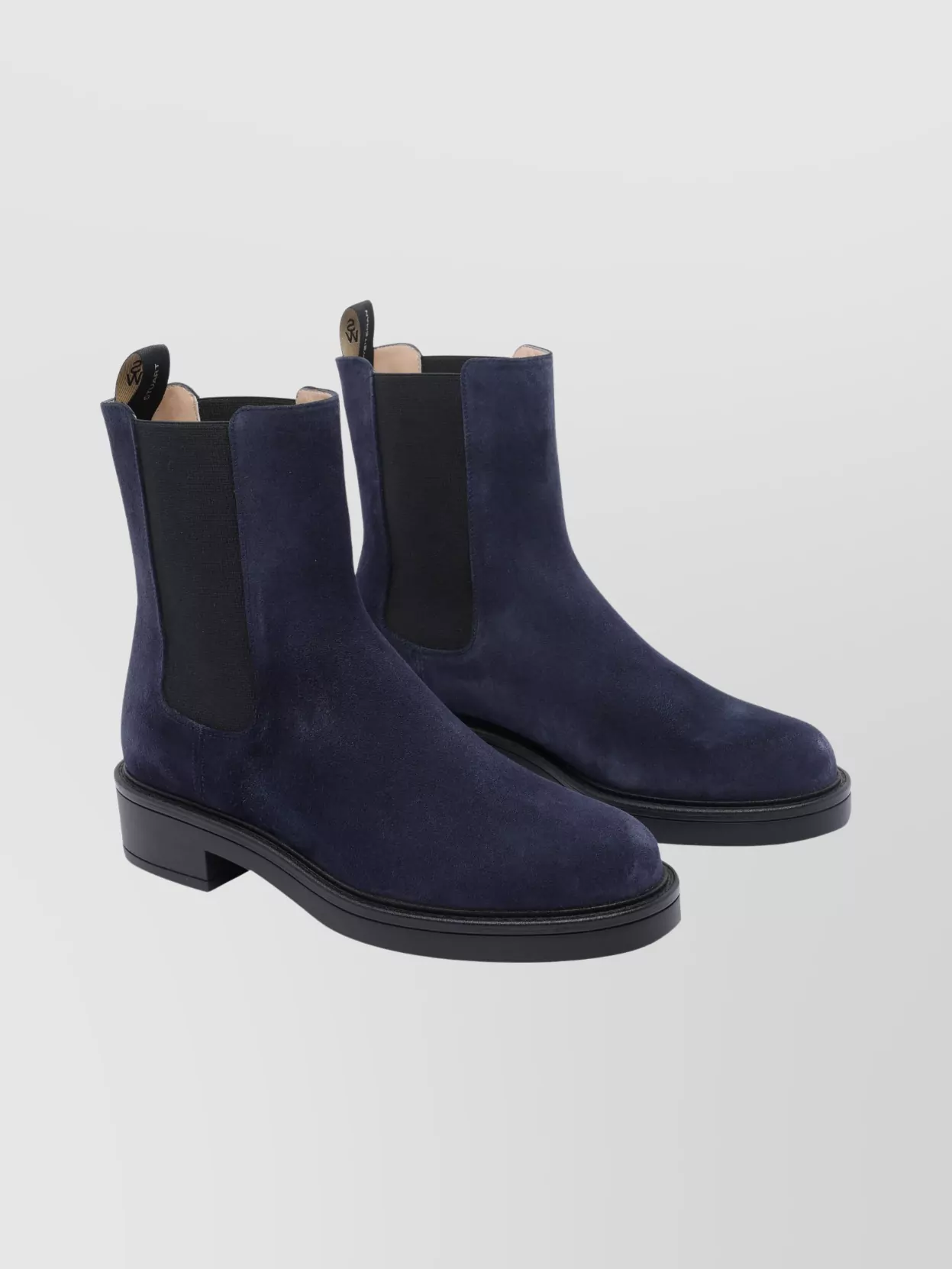 Stuart Weitzman Suede Ankle Boots Featuring Block Heel
