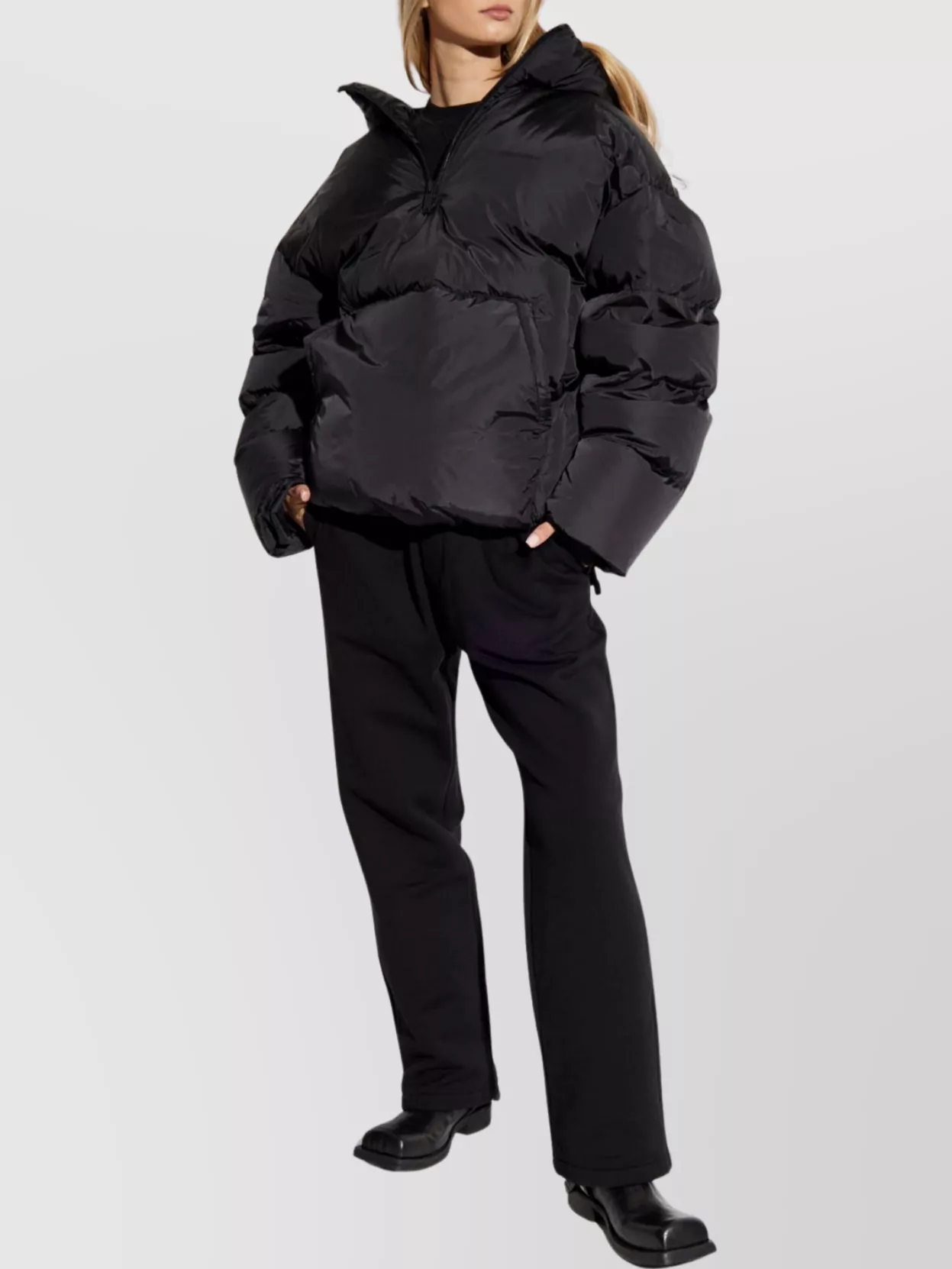 Dsquared2 Hooded Quilted Jacket Drawstring Hem