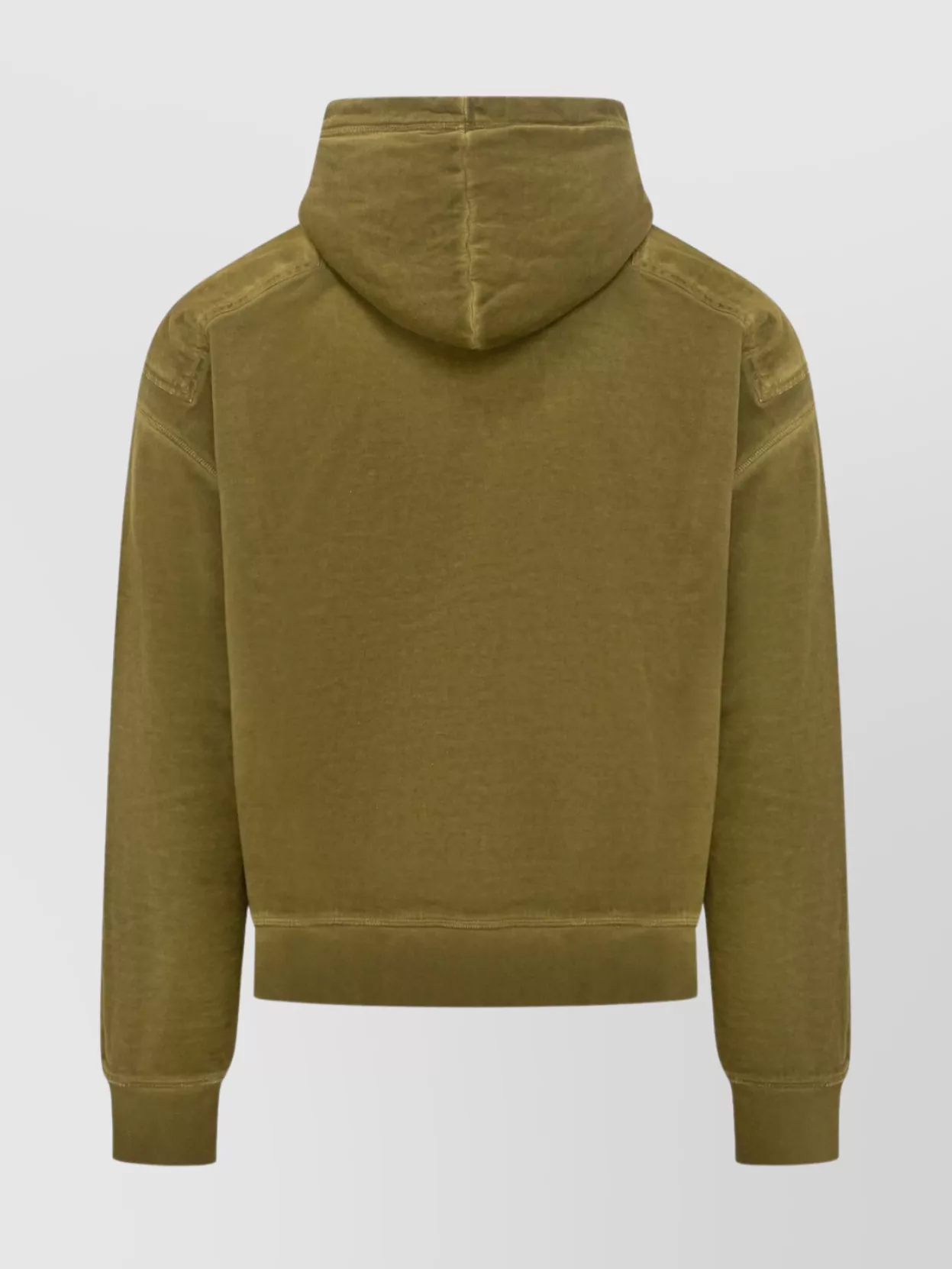 Dsquared2 Hooded Sweater With Drawstring And Ribbed Cuffs In Green