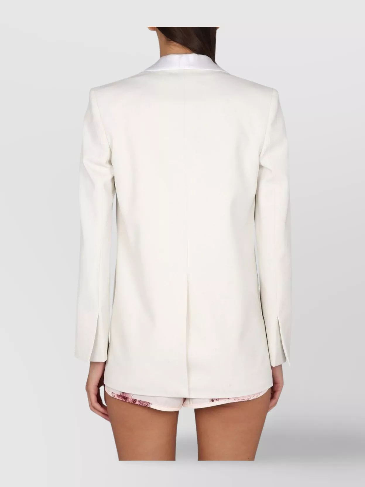 Stella Mccartney Tailored Tuxedo Jacket Long Sleeves In White