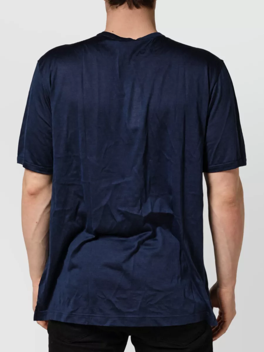 Dolce&Gabbana Silk Short-Sleeve Crew-Neck T-Shirt