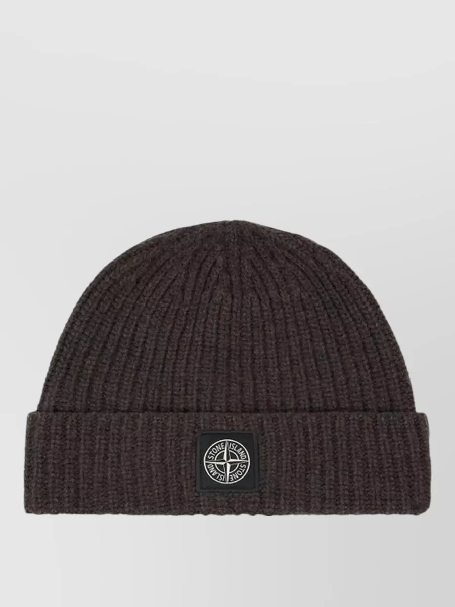 Stone Island Ribbed Wool Beanie