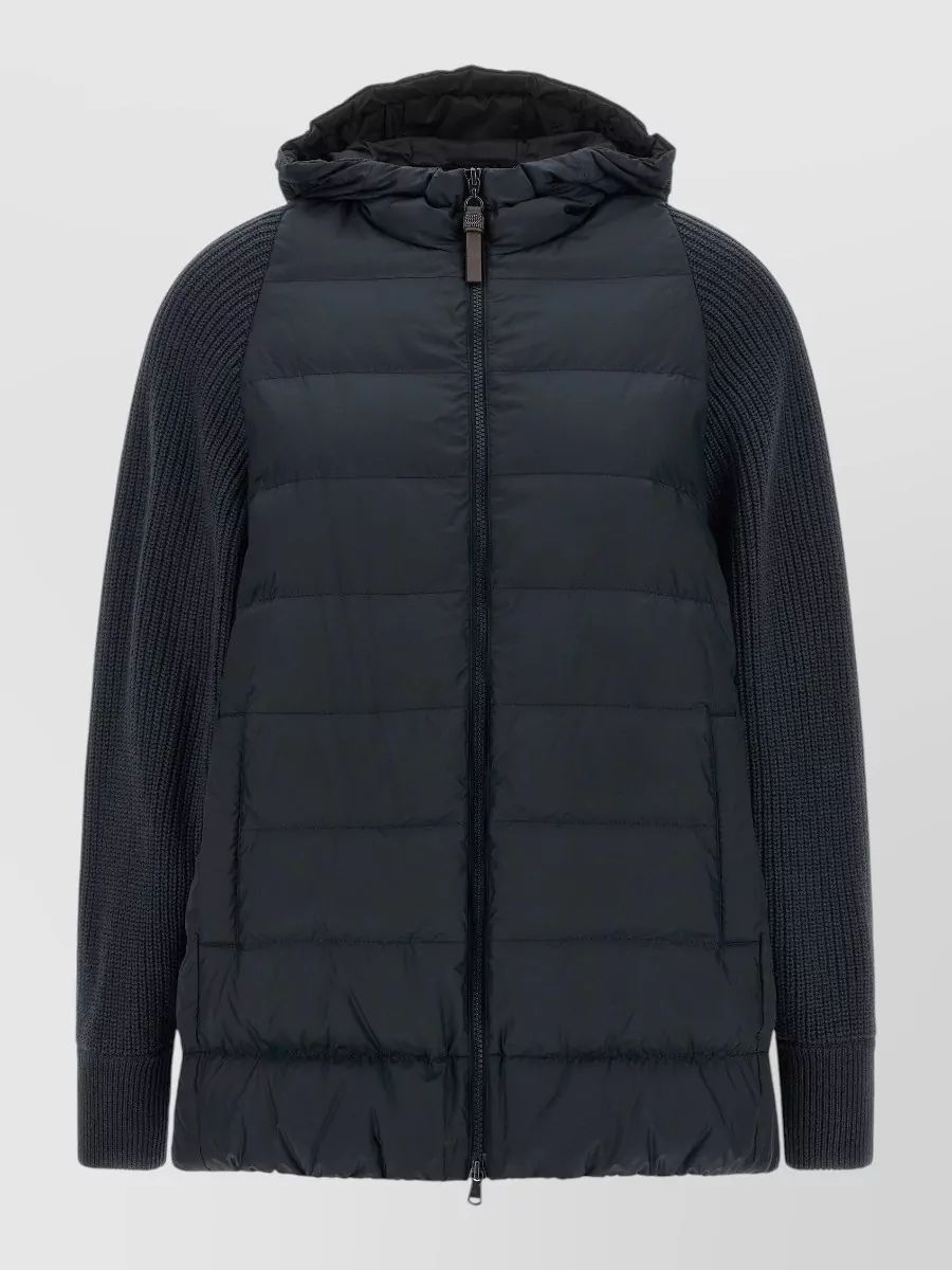 Brunello Cucinelli down quilted hooded parka coat
