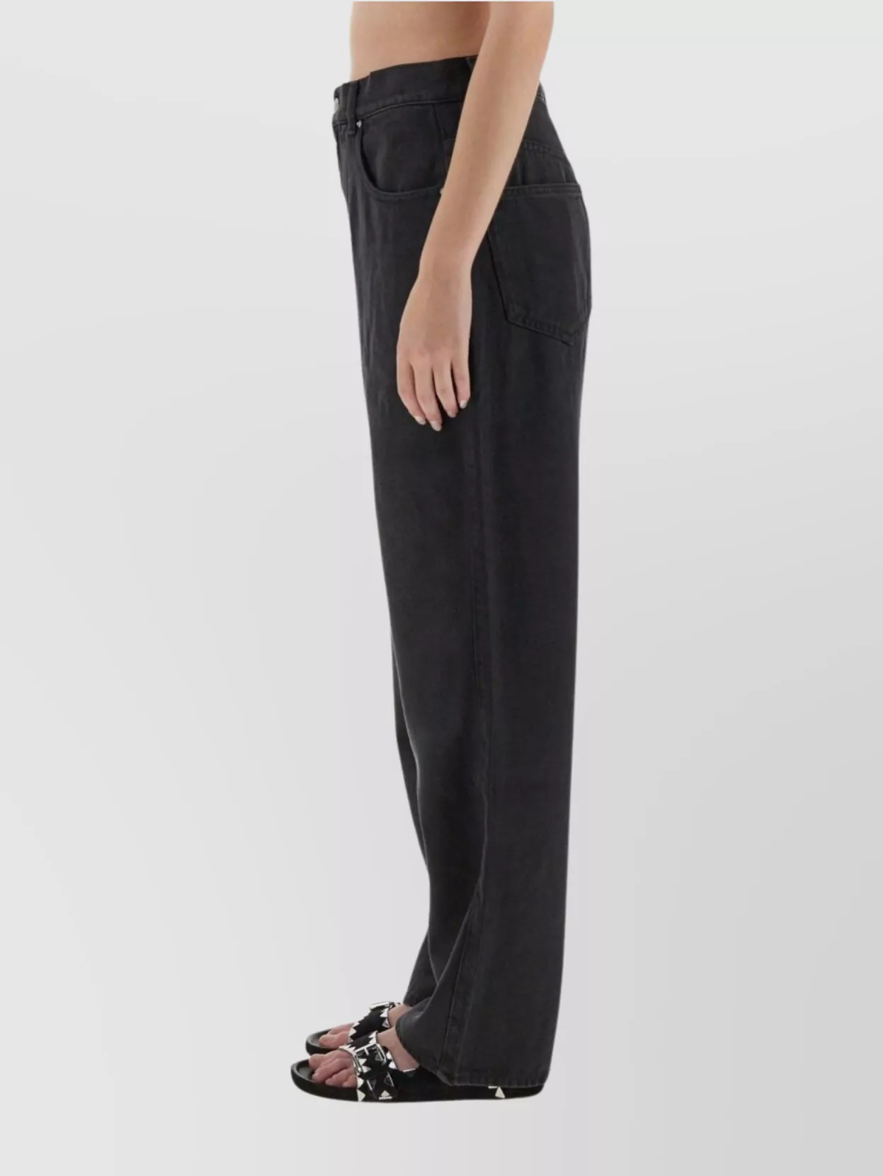 Isabel Marant Wide Leg Trousers Contrast Stitching