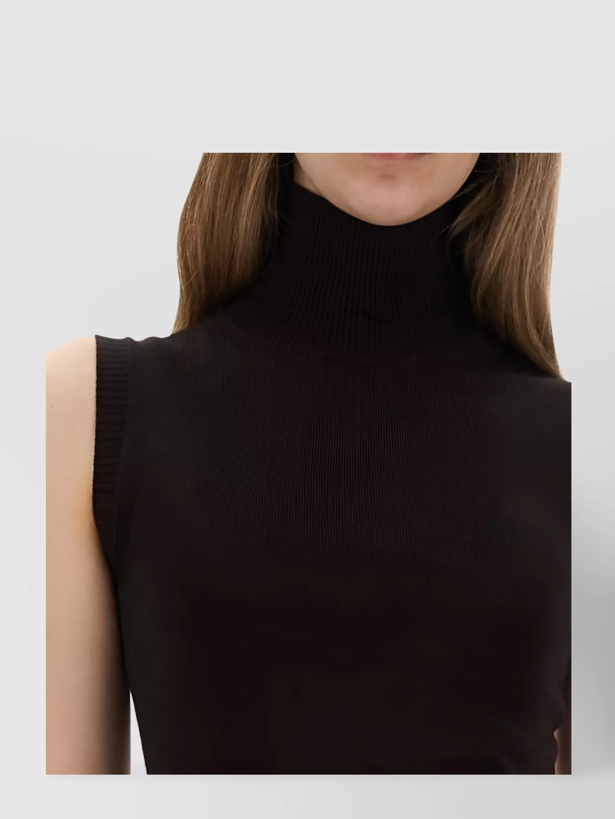 Sportmax Fitted High Neck Sleeveless Jersey Top