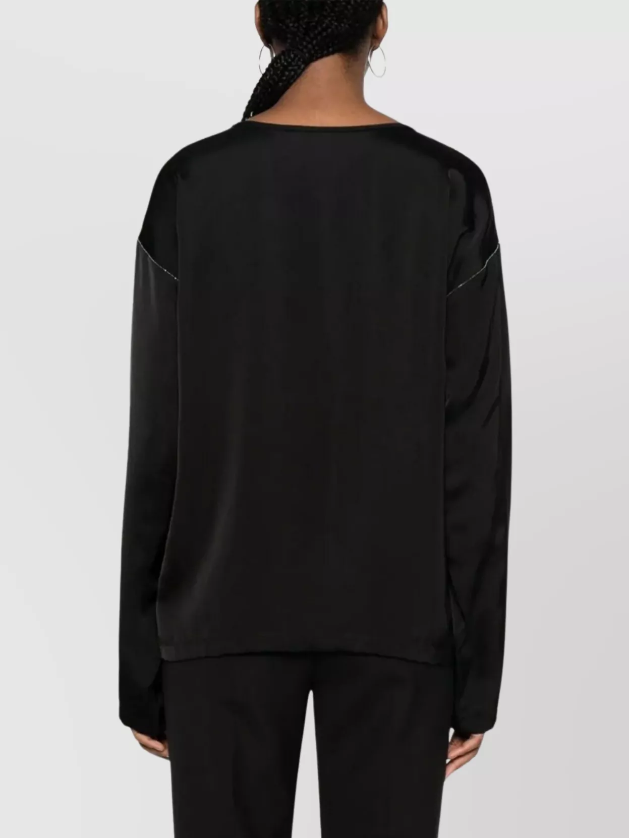 Fabiana Filippi Luxe Satin Stitched Top