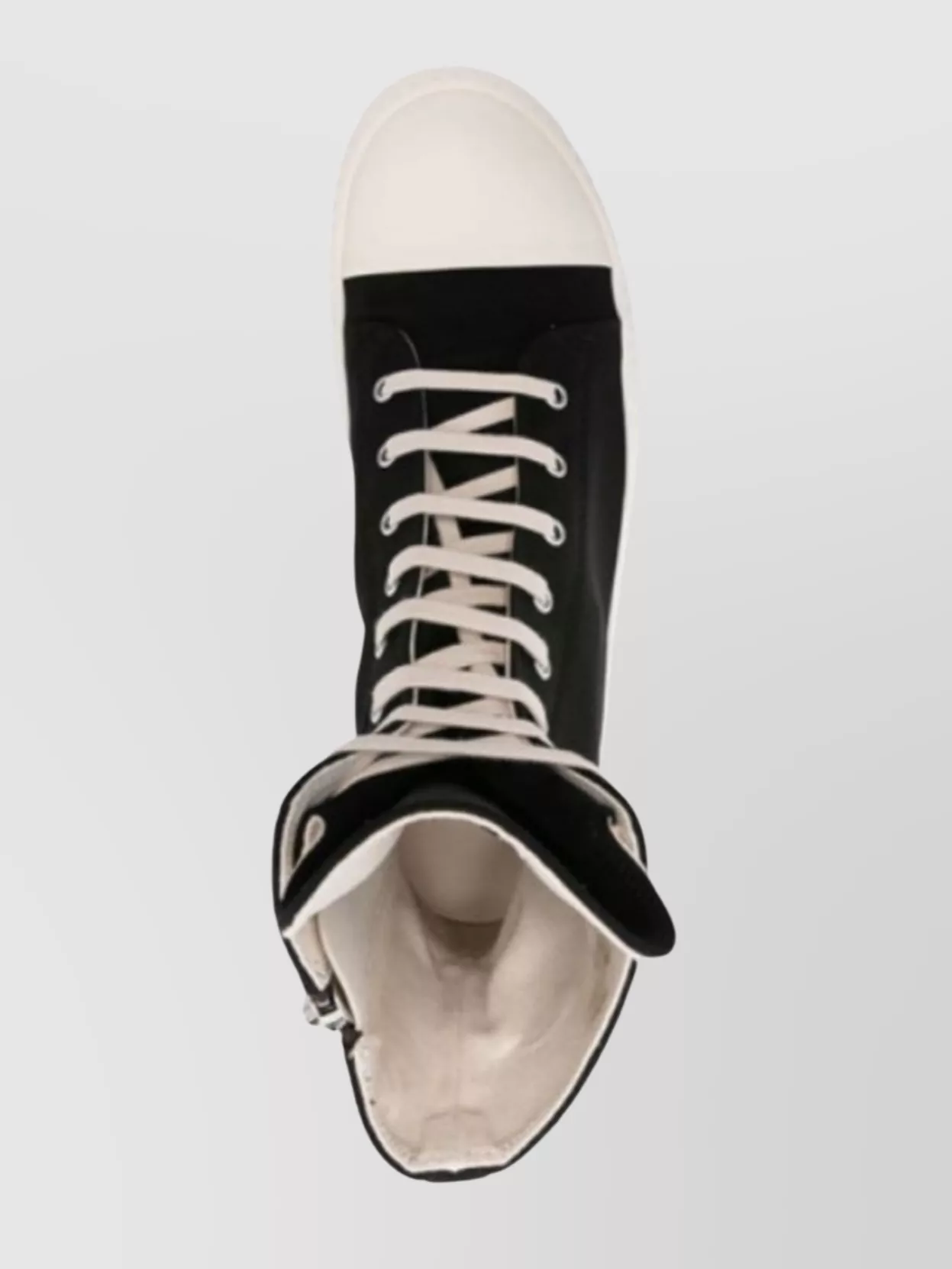 Rick Owens Drkshdw Denim High-top Sneakers Shark-tooth Soles In Black