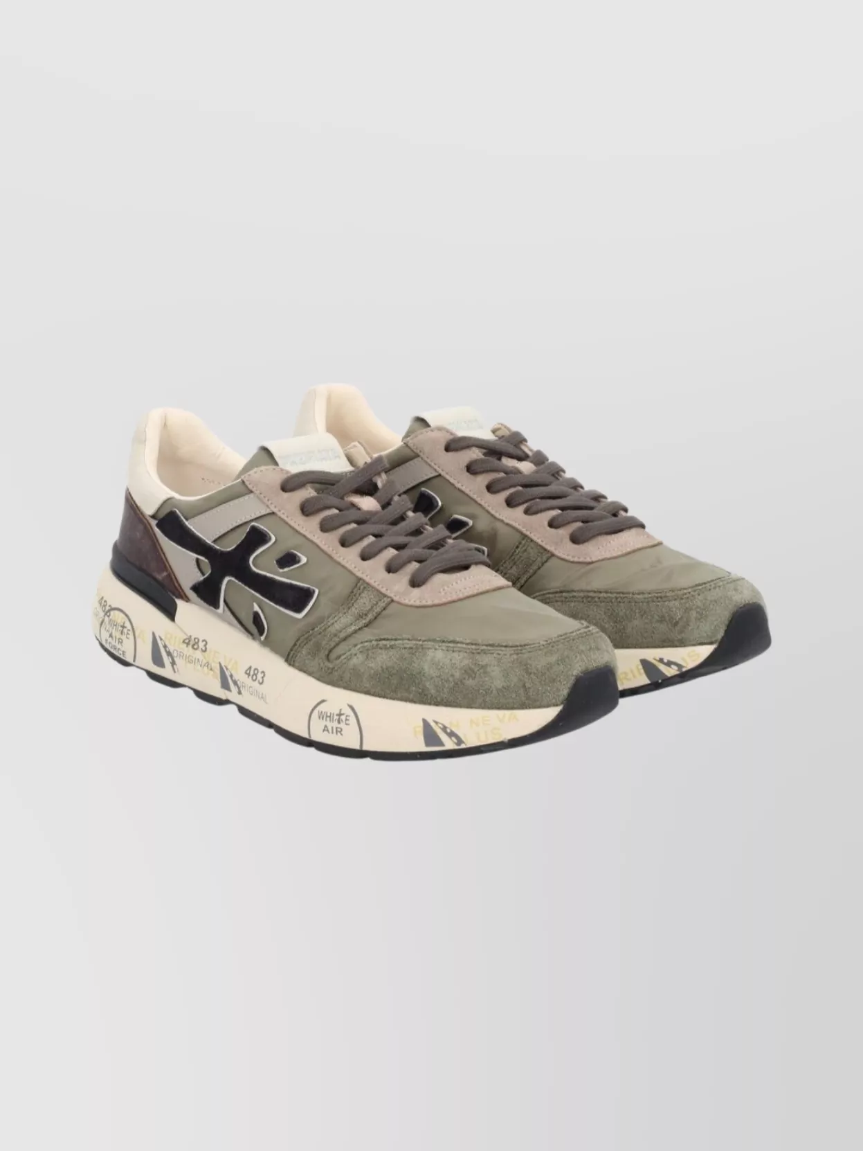Premiata Stylish Sneakers Featuring Contrasting Panels