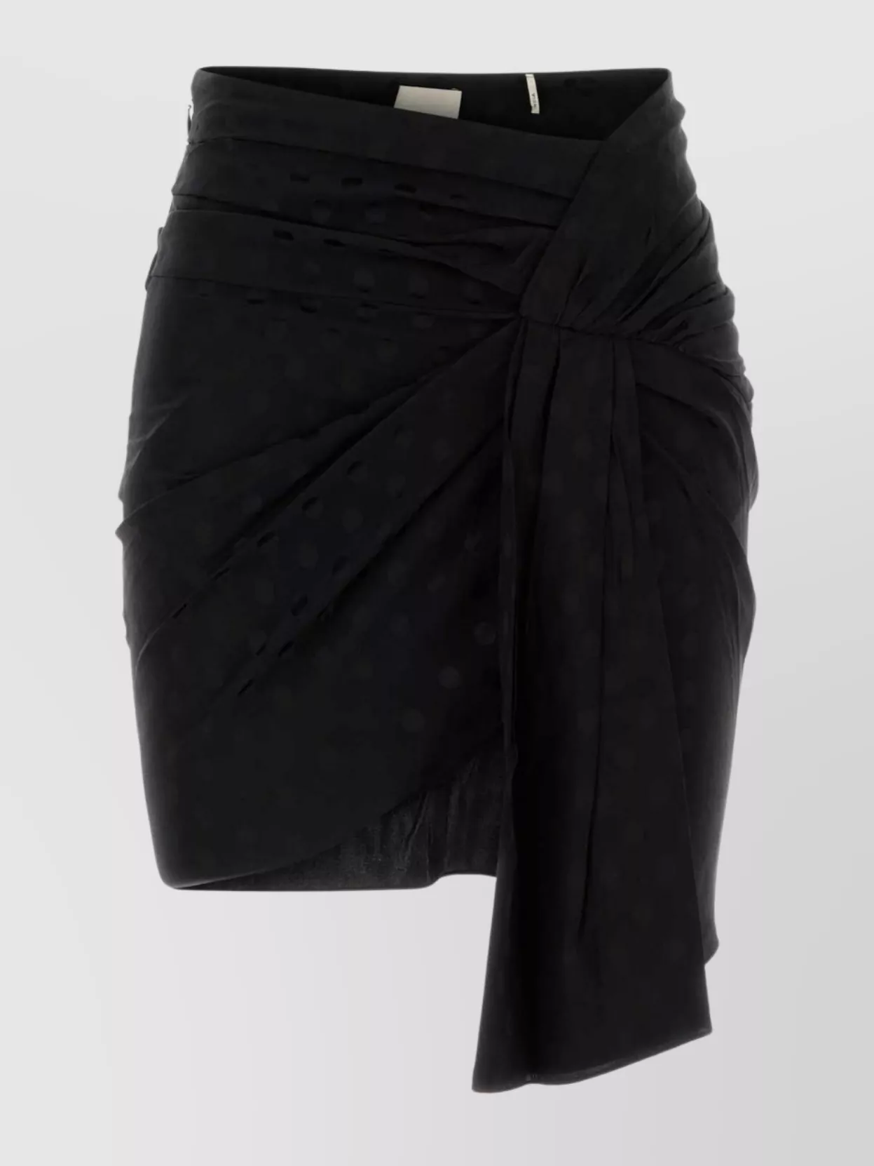 Isabel Marant Asymmetric Hem Mini Skirt With Polka Dots In Black