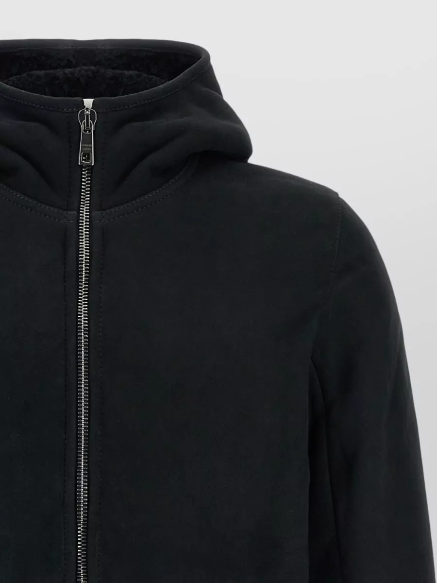Giorgio Brato Lamb Leather Hooded Jacket