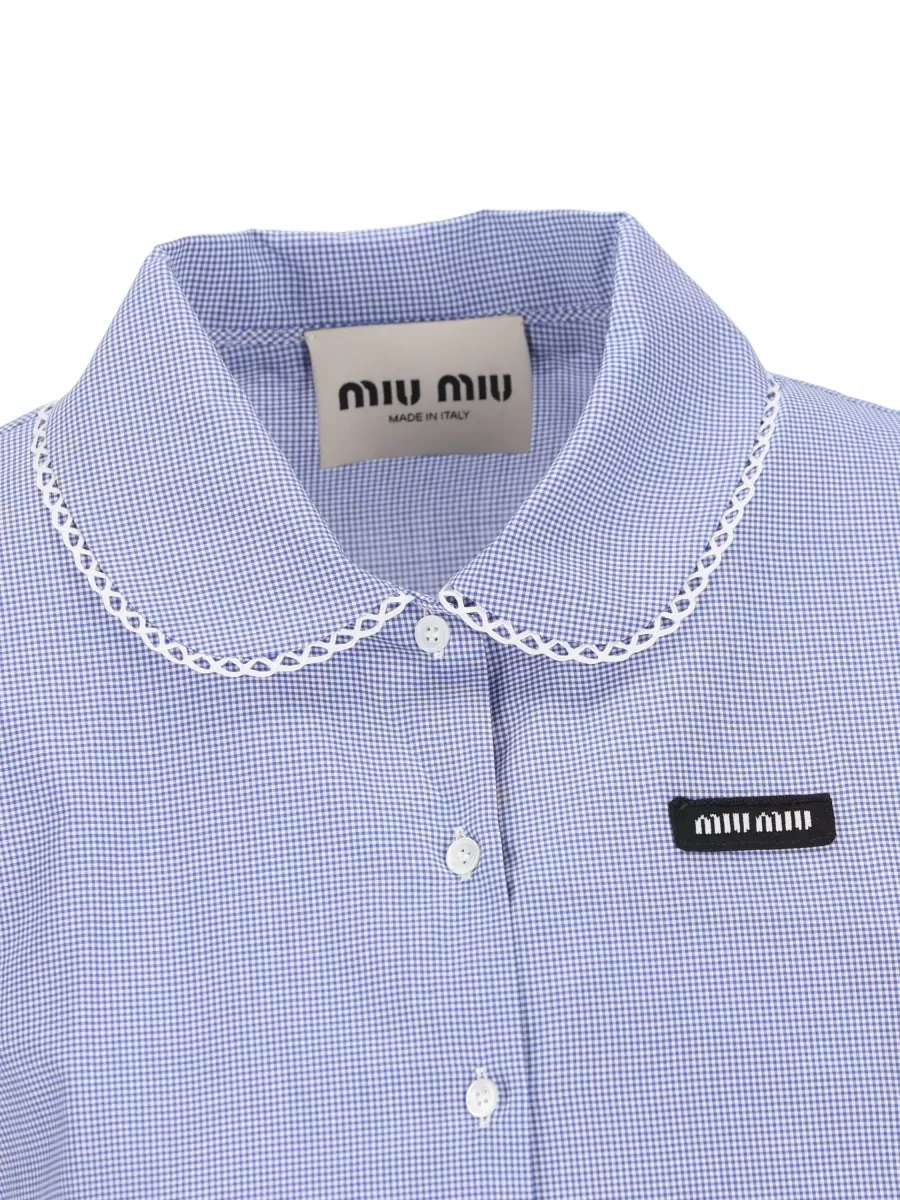 Miu Miu Cotton Gathered Shirt Dress
