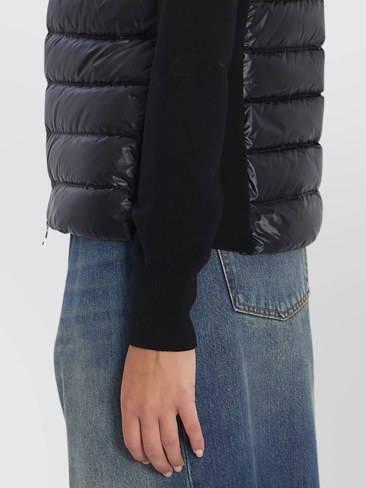 Moncler Padded Zip Wool Cardigan