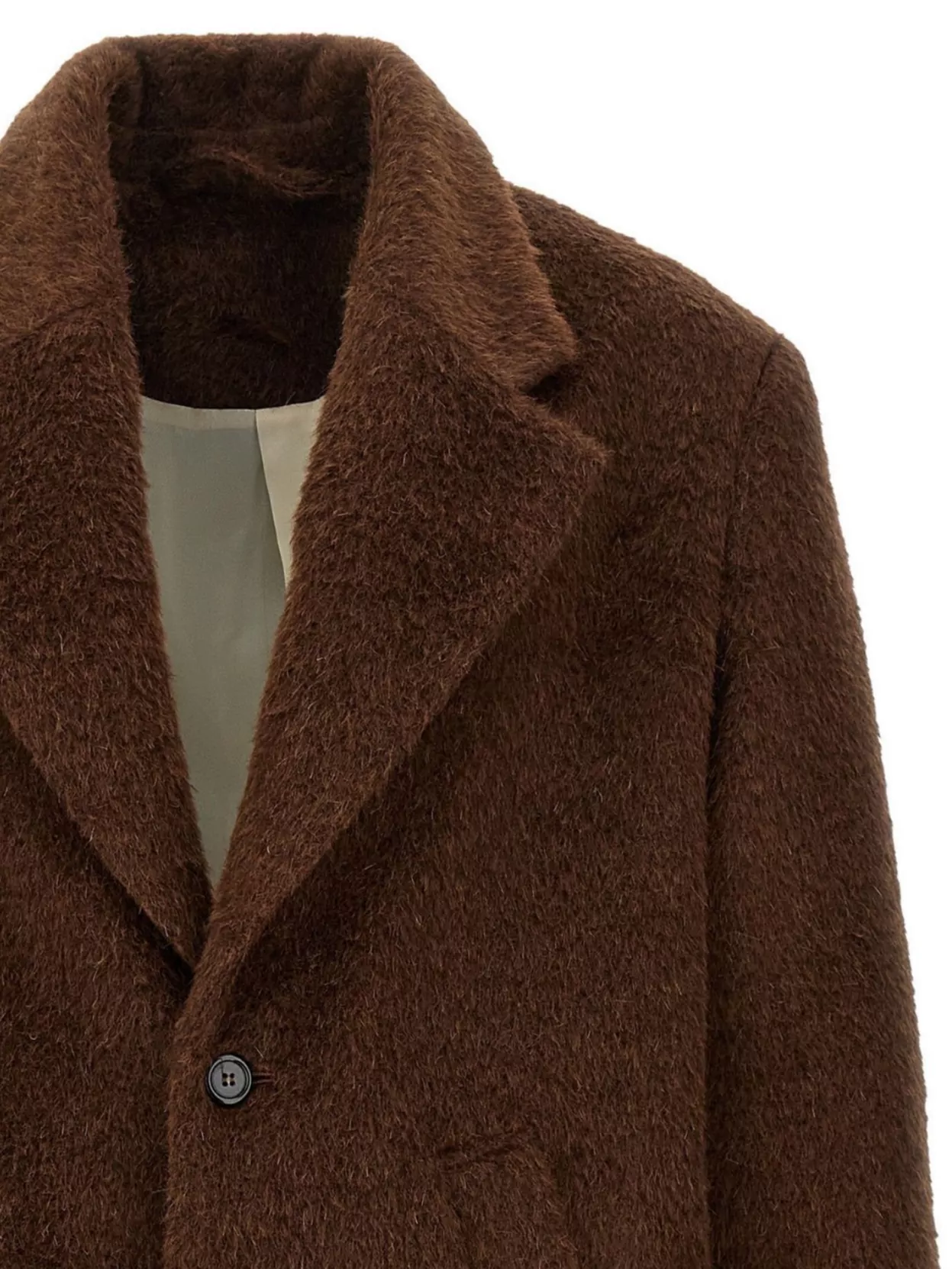 Séfr Long Sleeve Single-Breasted Coat And Pockets