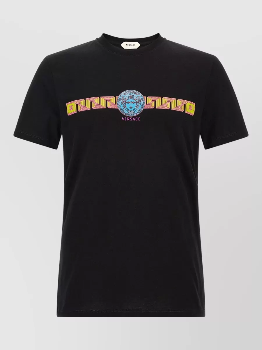 Versace cotton slim-fit printed short-sleeve t-shirt