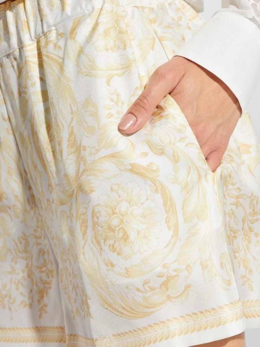 Versace Silk Printed Tailored Shorts