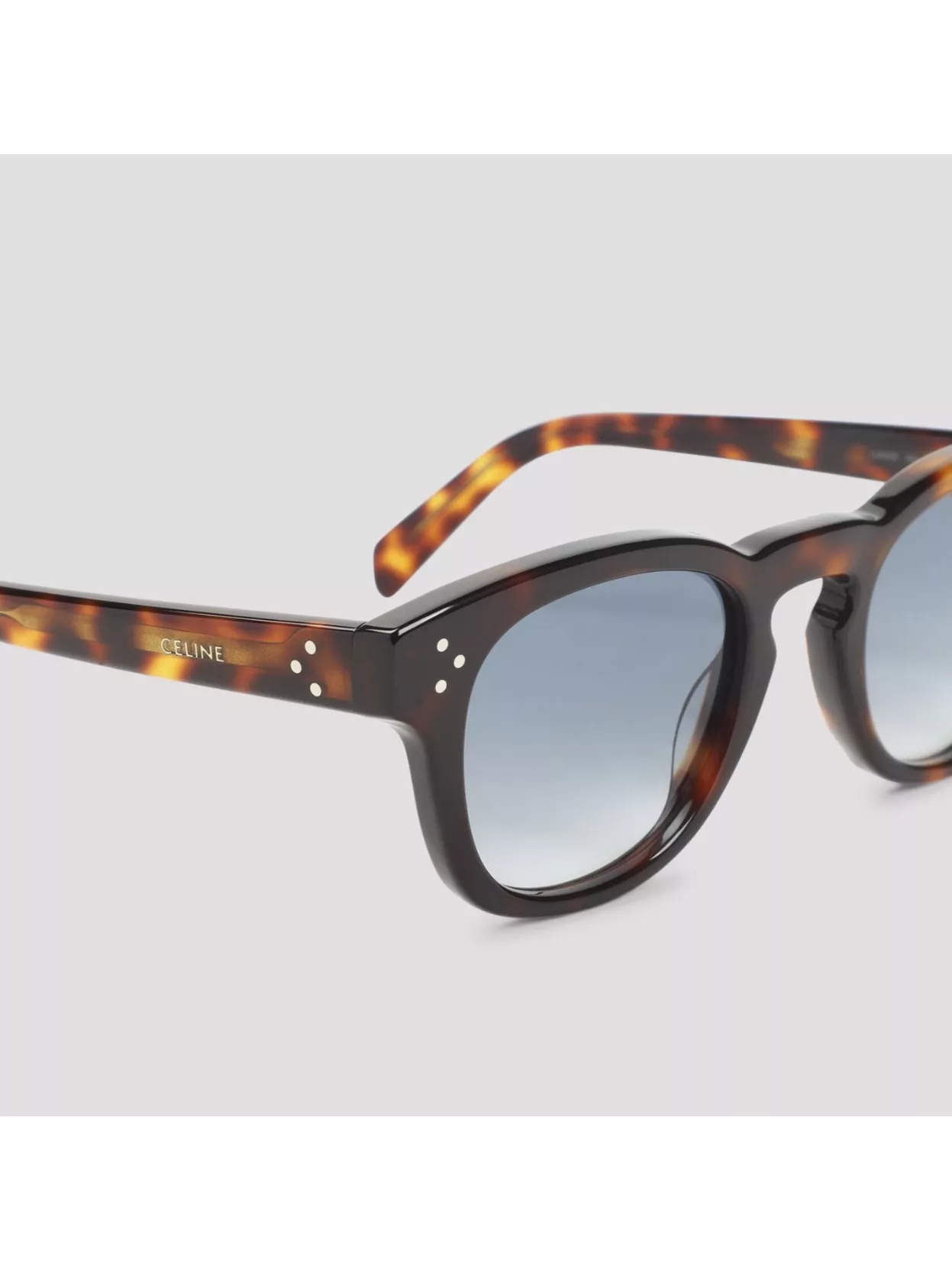 Celine Square Tortoiseshell Sunglasses Gradient Lenses