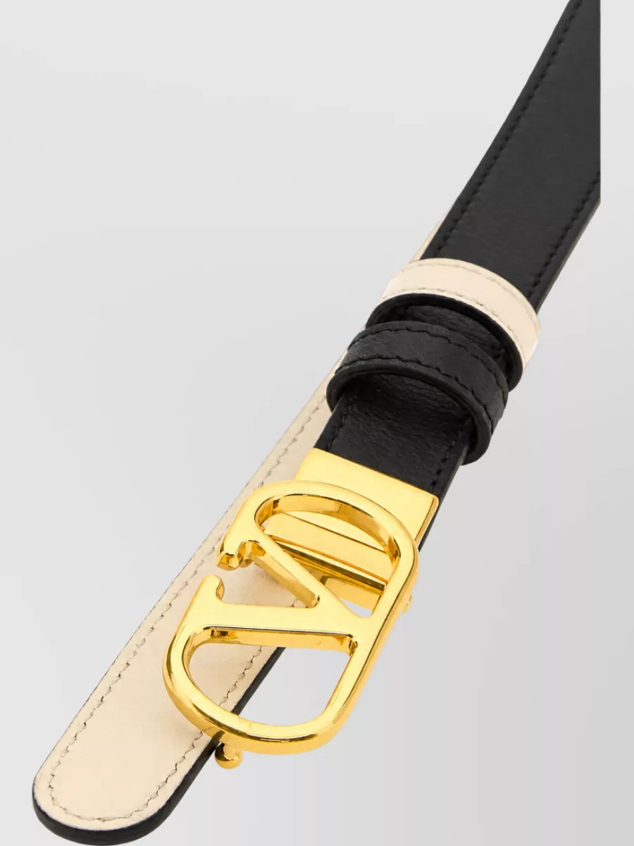 Valentino Leather Reversible Belt