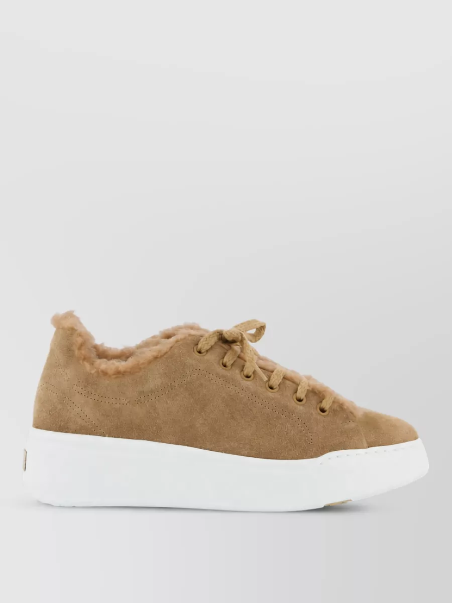Max Mara Leather Low Top Sneakers