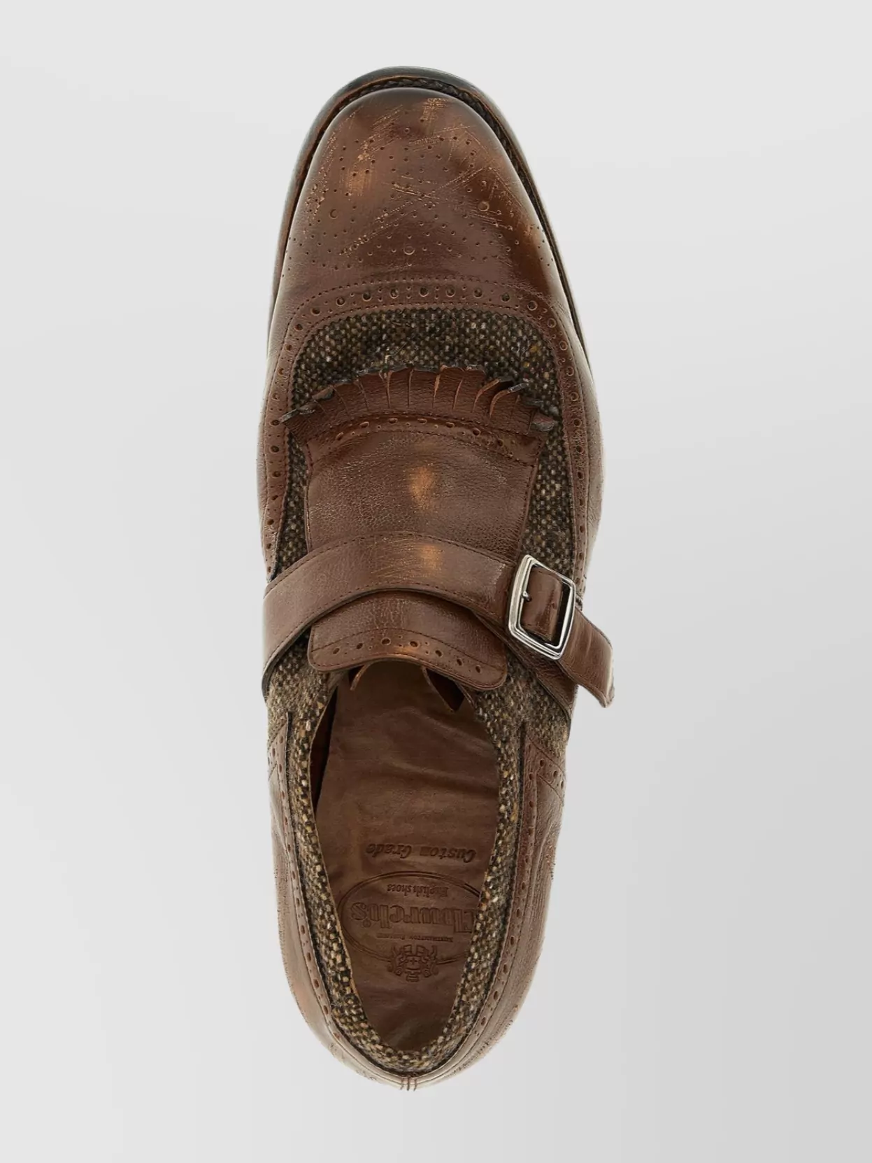 Church's Textured Round Toe Loafers With Fringe Detail