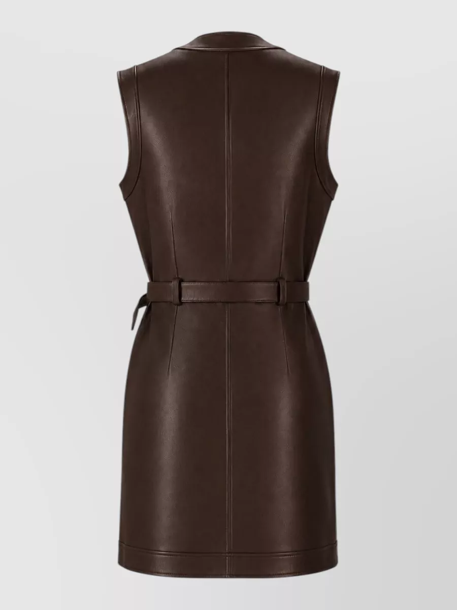La Rose Leather Mini Dress