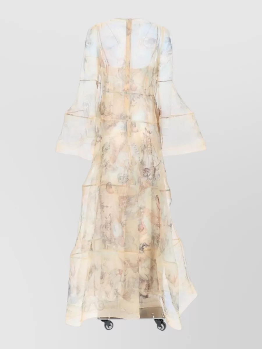Zimmermann Silk Ocean Atlas Printed Maxi Dress