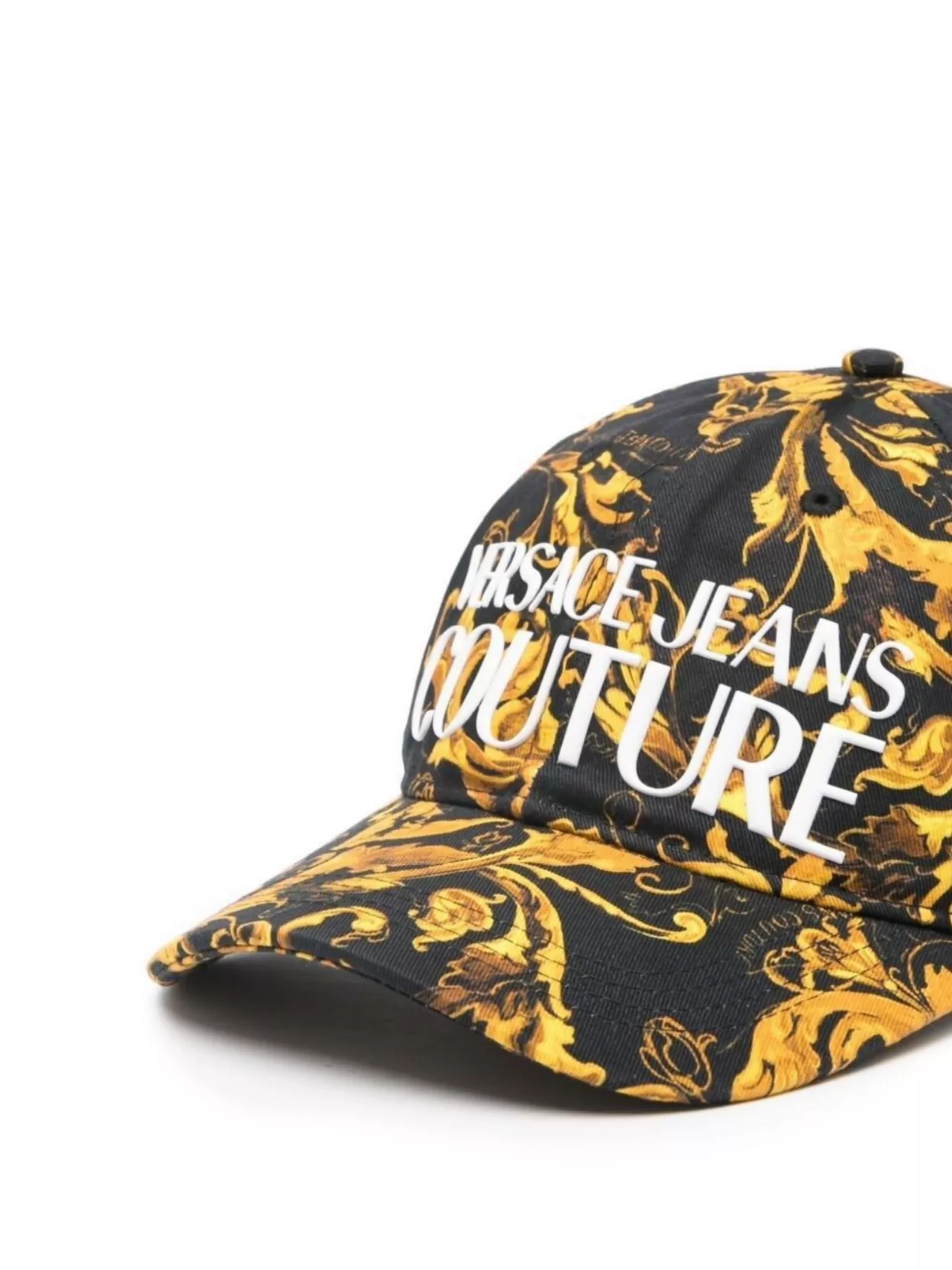 Versace Jeans Couture Baroque Design Cap Featuring Adjustable Strap