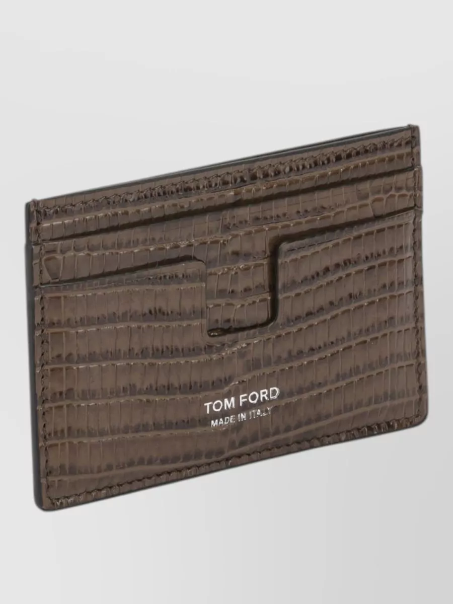 Tom Ford Tejus T Line Leather Cardholder