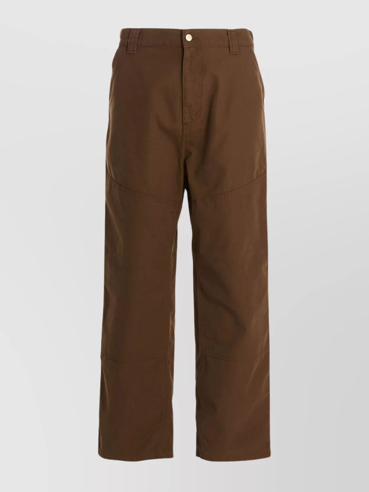 Carhartt 'wide Panel' Straight Leg Trousers With Pockets In Brown