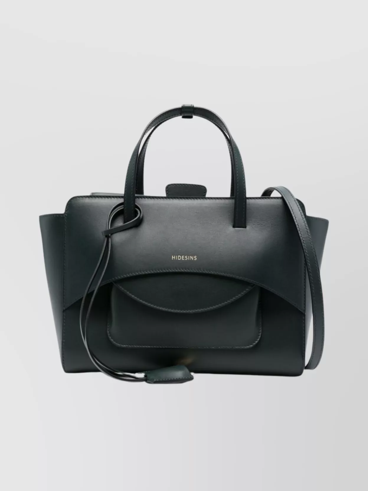 Hidesins Medium Leather Tote Bag Flap