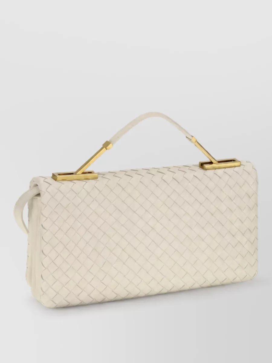 Bottega Veneta Na Intrecciato Lamb Leather Clutch Bag
