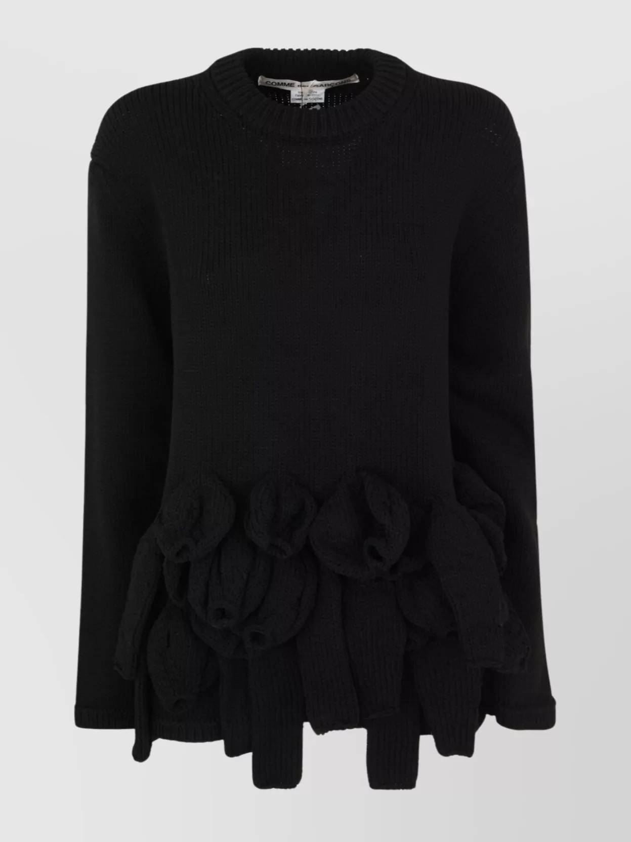 Comme Des Garçons Women's Crew Neck Knitwear With Textured Detail
