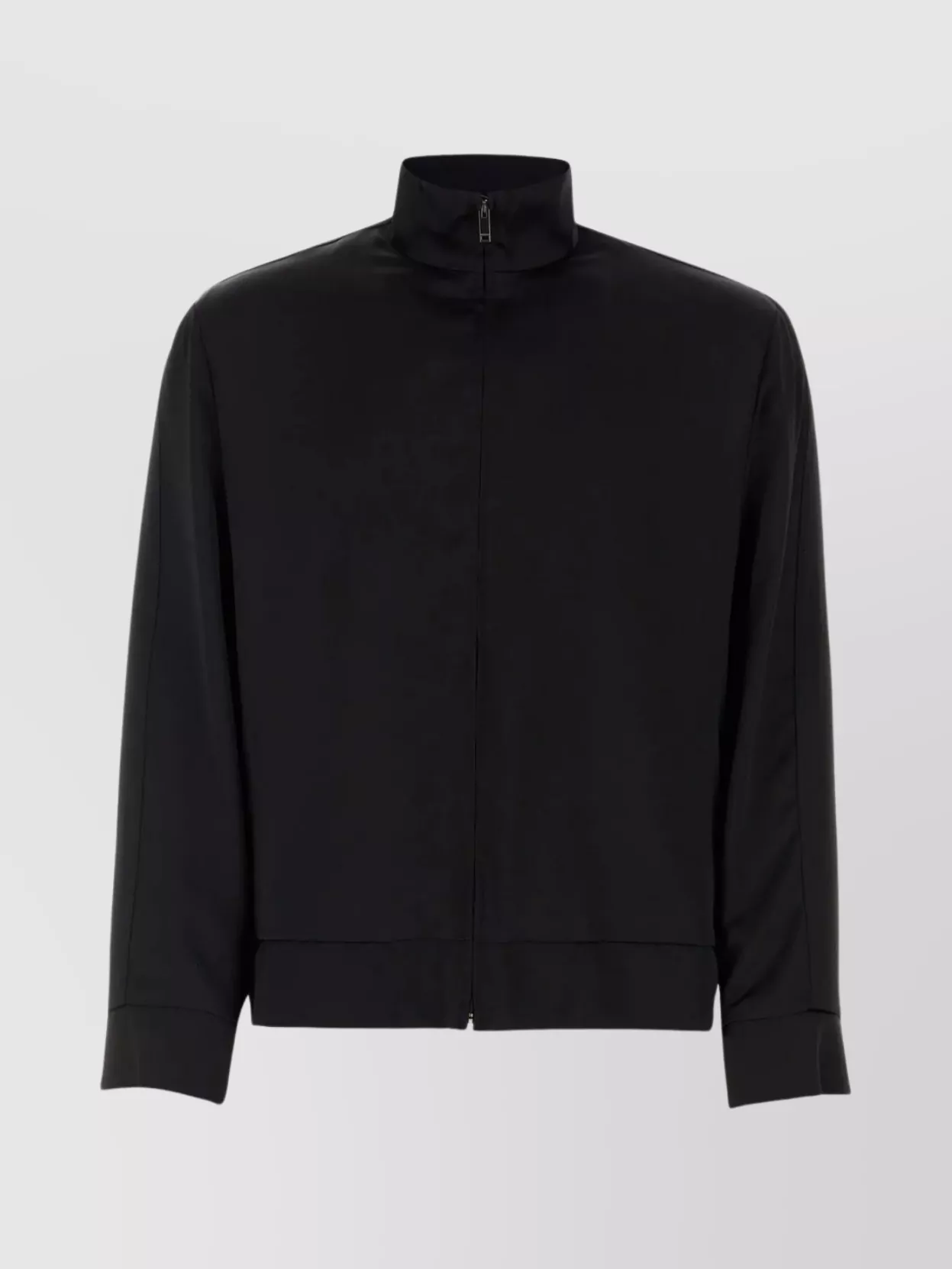 Shop Valentino Satin Neck Sweatshirt With Zip Pockets